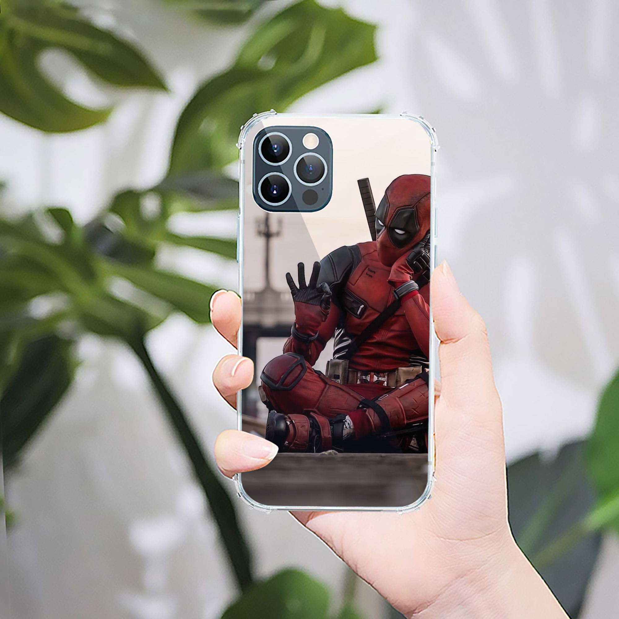 （画像用） Deadpool デッドプール 【iPhone 12シリーズ対応】透明スマホケース（クリアソフトケース）